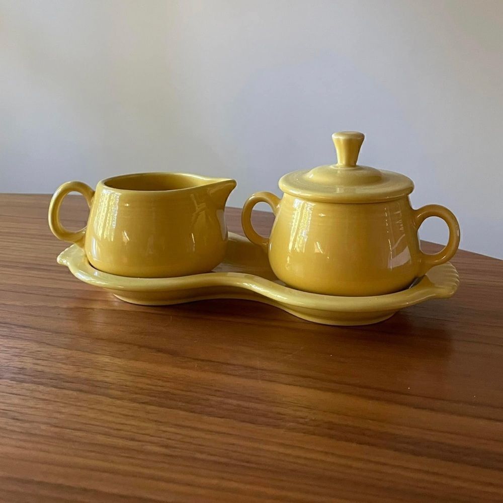 Fiestaware Sugar Bowl and Creamer Set